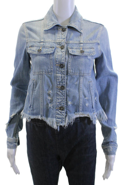 Hidden Women Light Blue Button Jacket Long Sleeve 90s Size XS