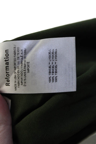 Reformation Unisex Cargo Pants Green Tencel Lyocell Size 4