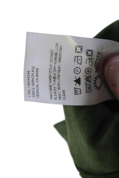 Reformation Unisex Cargo Pants Green Tencel Lyocell Size 4