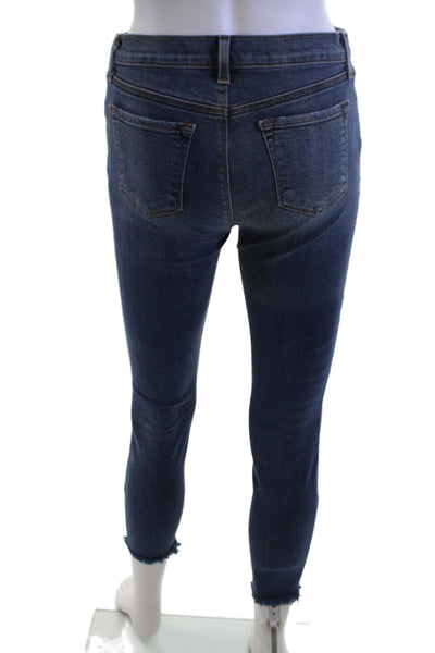 J Brand Women Ankle Cropped Skinny Jeans Dark Blue Size 27