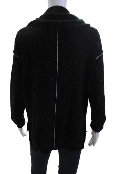 One Grey Day Unisex Black 100% Cashmere Turtleneck Pullover Sweater Size S