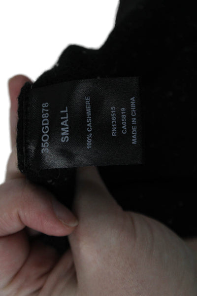 One Grey Day Unisex Black 100% Cashmere Turtleneck Pullover Sweater Size S
