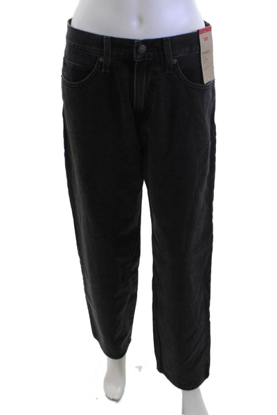 Levis Womens High Rise Black Boyfriend Jeans 100% Cotton Inseam 31 Size 28