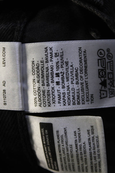 Levis Womens High Rise Black Boyfriend Jeans 100% Cotton Inseam 31 Size 28