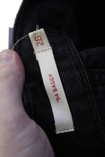 Levis Womens High Rise Black Boyfriend Jeans 100% Cotton Inseam 31 Size 28