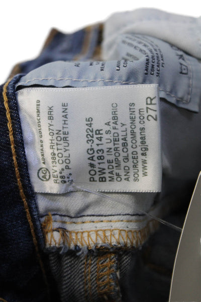 AG Adriano Goldschmied Women Ankle Skinny Jeans Dark Blue Mid Rise Size 27