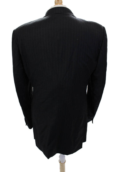 Burberry London Blue Label Mens Black Wool Suit Jacket Size 40