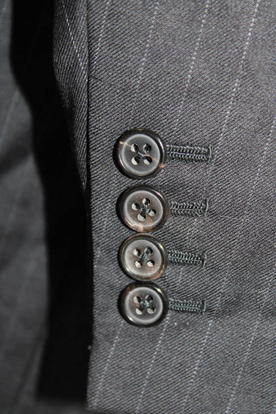 Burberry London Blue Label Mens Black Wool Suit Jacket Size 40