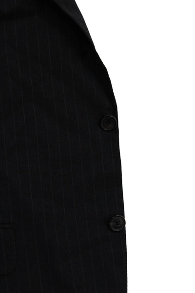 Burberry London Blue Label Mens Black Wool Suit Jacket Size 40
