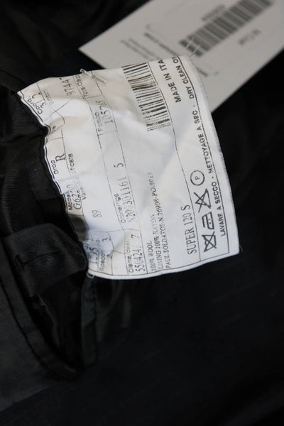 Burberry London Blue Label Mens Black Wool Suit Jacket Size 40