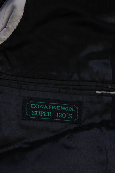 Burberry London Blue Label Mens Black Wool Suit Jacket Size 40