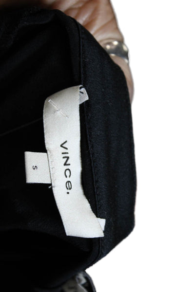 Vince Womens Black Silk Mock Neck Long Sleeve Basic Blouse Size S