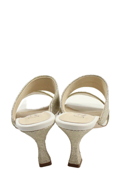Cristina Millotti Womens Formentera Oro Square Toe Heels Gold Size EUR 38.5