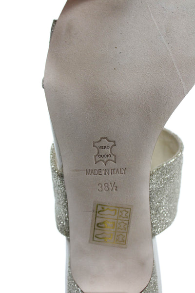 Cristina Millotti Womens Formentera Oro Square Toe Heels Gold Size EUR 38.5