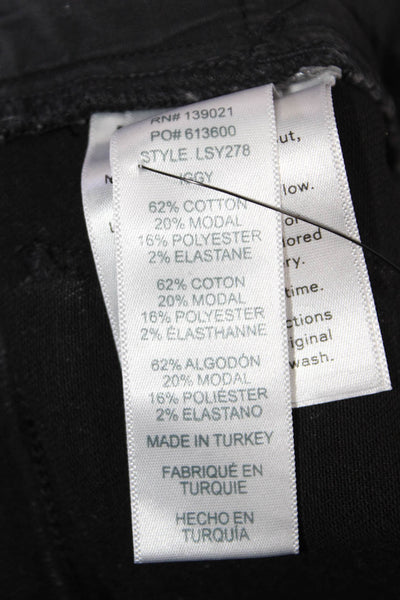 Frame Denim Women Cropped Skinny Jeans Black Mid Rise Size 27