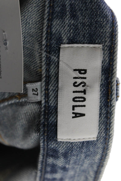 Pistola Unisex Straight Wide Leg Jeans Light Blue Size 27