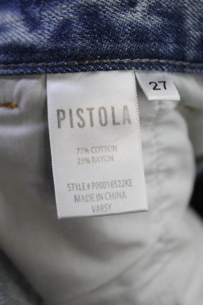 Pistola Unisex Straight Wide Leg Jeans Light Blue Size 27