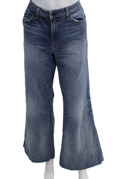 Askk NY Women Flared Wide-Leg Blue Jeans Size 29