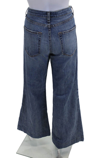 Askk NY Women Flared Wide-Leg Blue Jeans Size 29