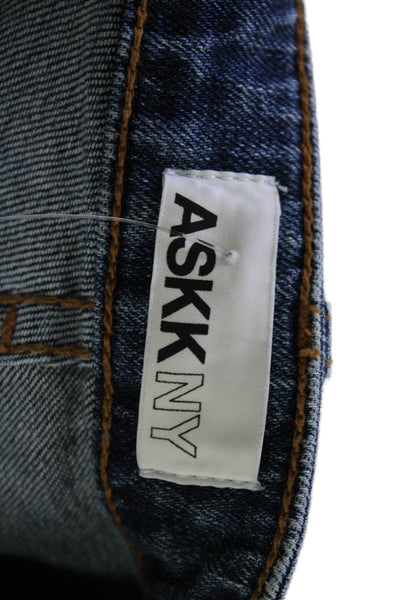 Askk NY Women Flared Wide-Leg Blue Jeans Size 29
