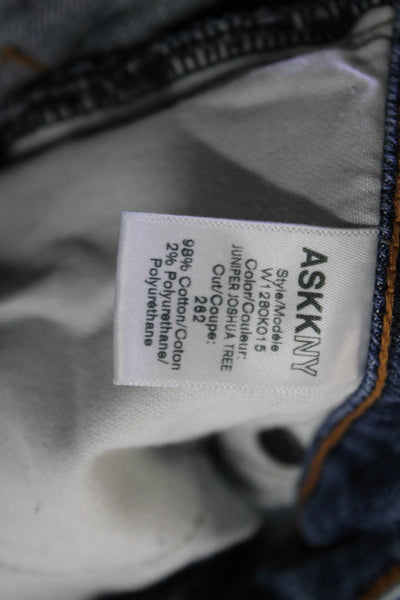Askk NY Women Flared Wide-Leg Blue Jeans Size 29