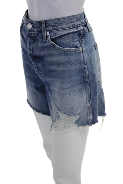 Amo Unisex Bermuda Shorts Blue Cotton Size 32