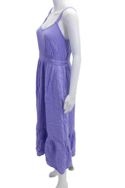 Xirena Womens Maxi Sundress Purple Cotton Sleeveless Round Neck Size S