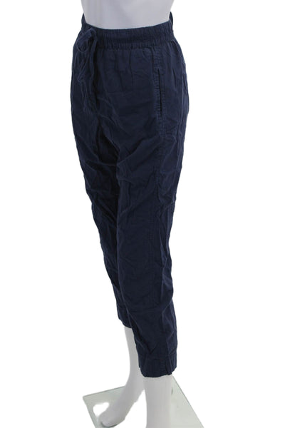 Xirena Unisex Cropped Jogger Pants Dark Blue Drawstring Cotton Size S
