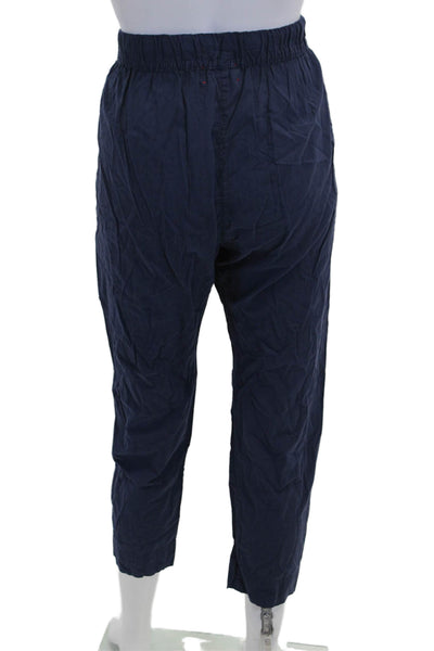 Xirena Unisex Cropped Jogger Pants Dark Blue Drawstring Cotton Size S