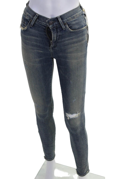 Citizens of Humanity Women Skinny Ankle Jeans Dark Blue Size 22