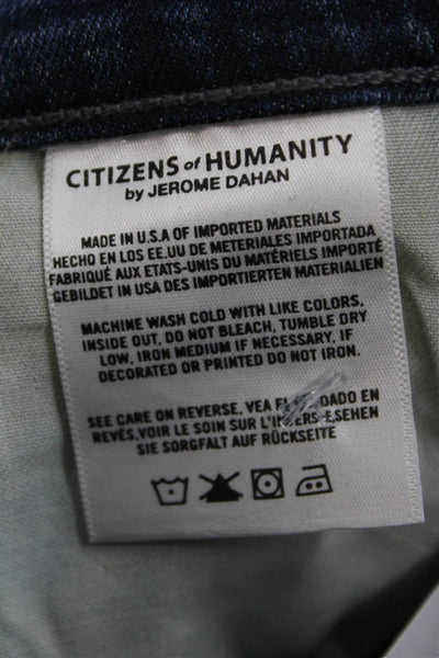 Citizens of Humanity Women Skinny Ankle Jeans Dark Blue Size 22