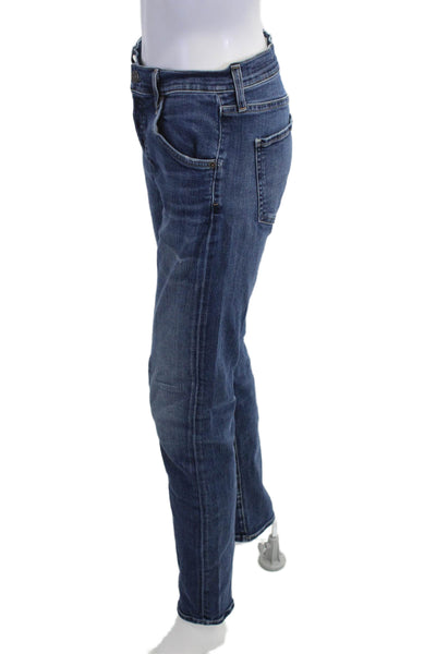 Citizens of Humanity Unisex Straight Jeans Dark Blue High Rise Button Size 25