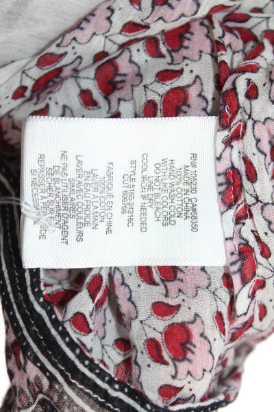 Soft Joie Women Camisole White Paisley Cotton Bohemian Petite Size XS