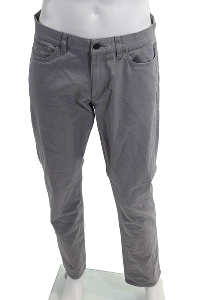 Theory Mens Chino Khakis Gray Cotton Blend 29 Inseam Size 33
