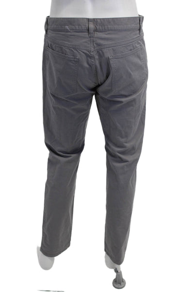 Theory Mens Chino Khakis Gray Cotton Blend 29 Inseam Size 33