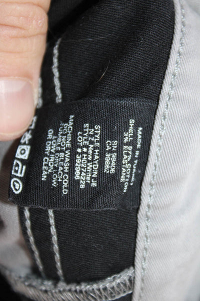 Theory Mens Chino Khakis Gray Cotton Blend 29 Inseam Size 33