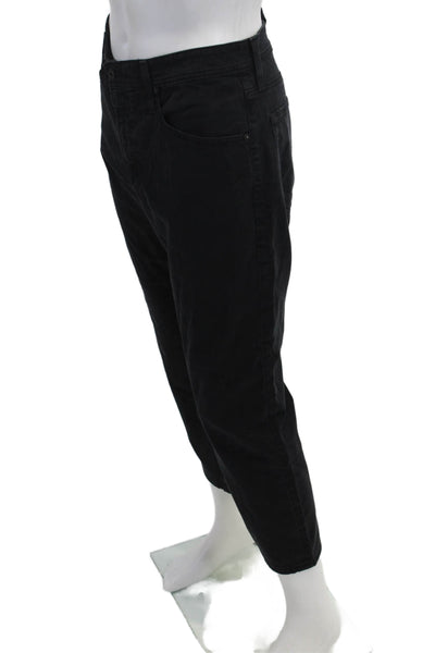 AG Mens Designer Ankle Cropped Black Pants Size 34