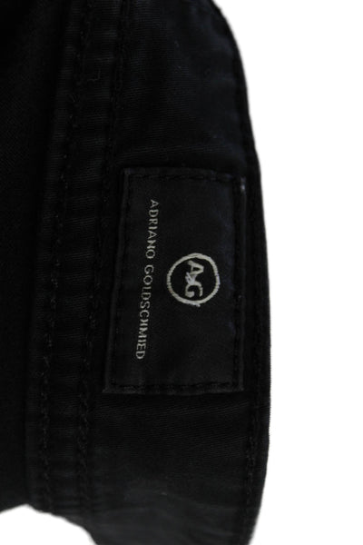 AG Mens Designer Ankle Cropped Black Pants Size 34