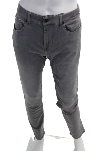 7 For All Mankind Mens Straight Tapered Jeans Gray Size 33