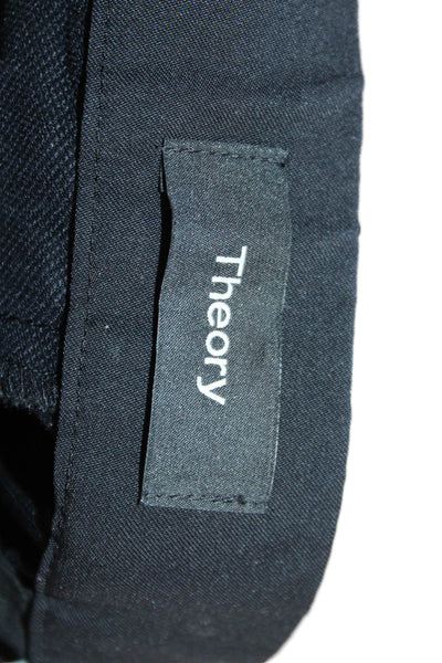 Theory Mens Cropped Ankle Pants Black Button Size L