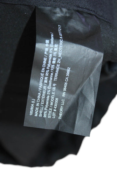 Theory Mens Cropped Ankle Pants Black Button Size L