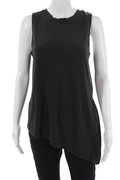 Athleta Womens Sleeveless Tunic Tank Black Crew Neck Size S