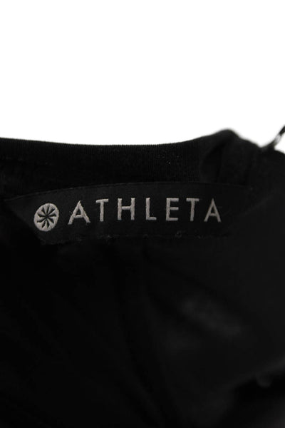 Athleta Womens Sleeveless Tunic Tank Black Crew Neck Size S