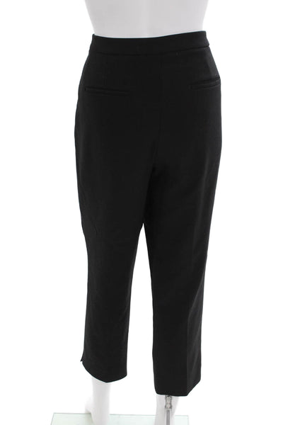 Kobi Halperin Women Ankle Cropped Dress Pants Black Hook & Eye Size 8