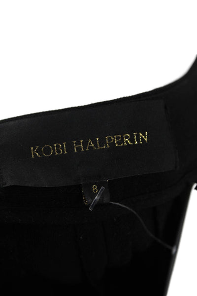 Kobi Halperin Women Ankle Cropped Dress Pants Black Hook & Eye Size 8