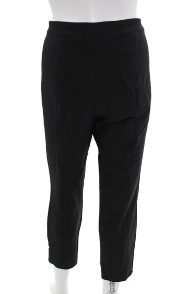 Theory Womens Ankle Cropped Dress Pants Black Hook & Eye Size 8