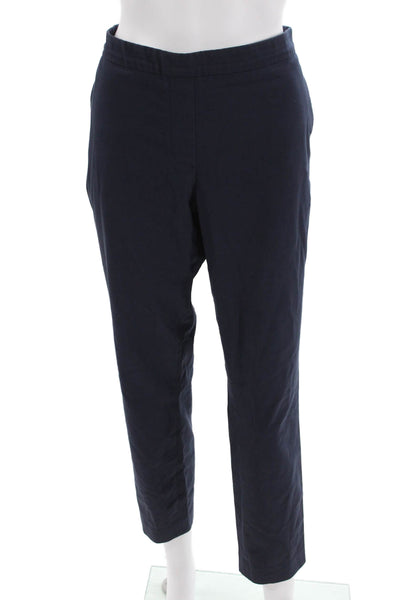 Theory Women Ankle Cropped Dress Pants Dark Blue Size 8