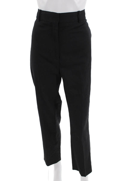 Reiss Women Cropped Dress Pants Black Size 8