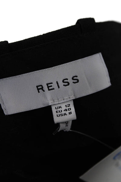 Reiss Women Cropped Dress Pants Black Size 8