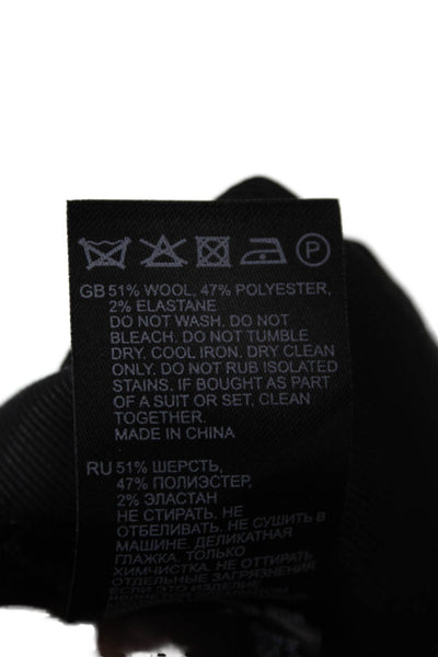 Reiss Women Cropped Dress Pants Black Size 8